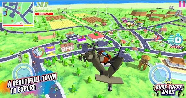 Fitur unggulan Dude Theft Wars MOD APK unlimited money